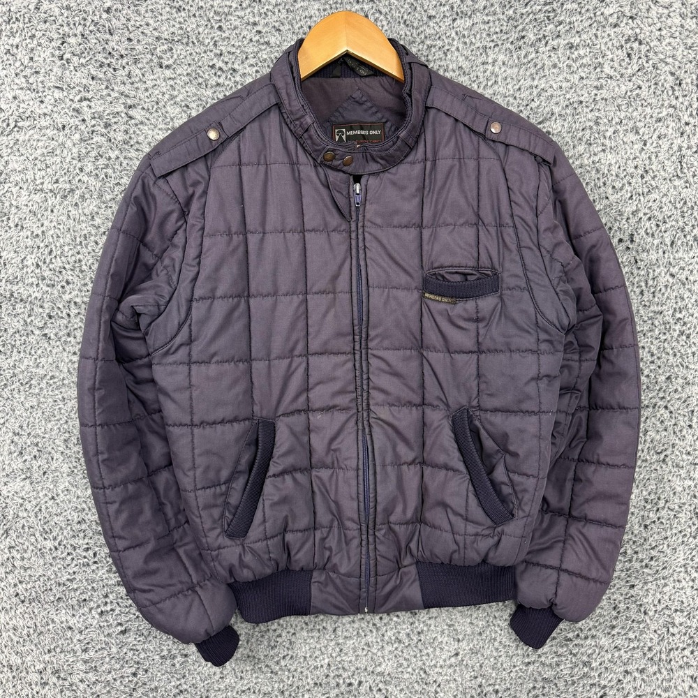 Vintage Members Only Jacket Mens 44 Bomber Insulated Iconic Racer Hong Kong 80s